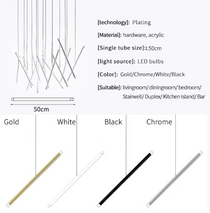 Modern Italian Creative Art Sticks Ceiling Chandelier for Living Room/Staircase/Hotel Lobby