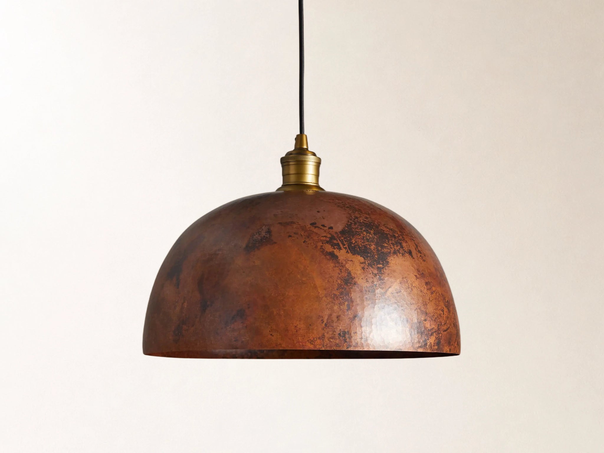 Recycled Metal Dome Pendant