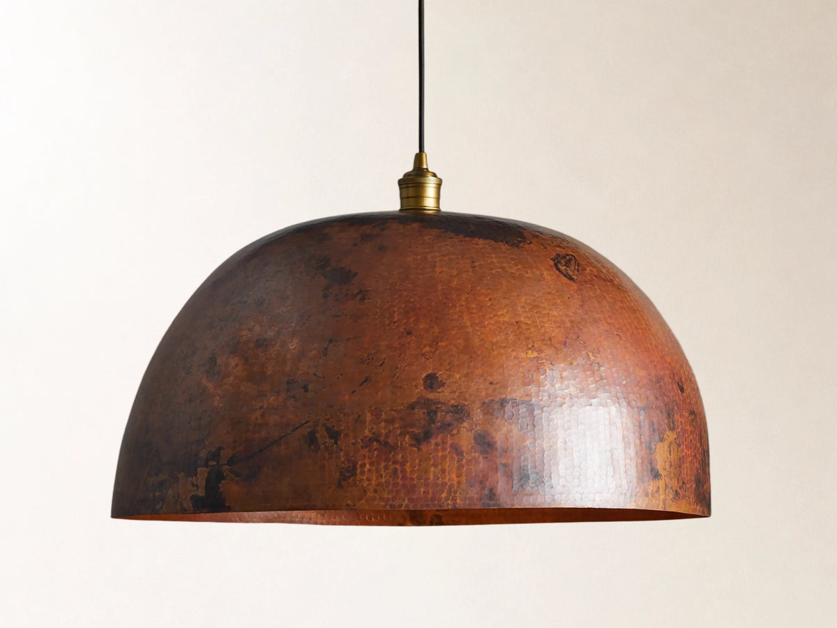 Recycled Metal Dome Pendant