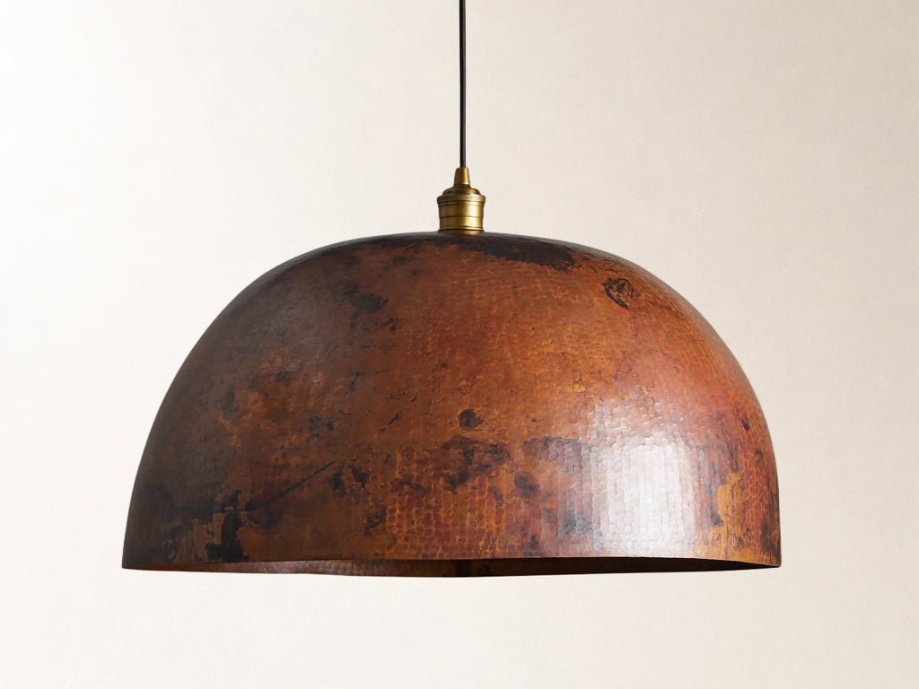Recycled Metal Dome Pendant
