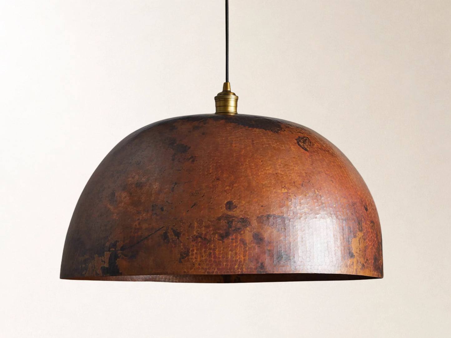 Recycled Metal Dome Pendant