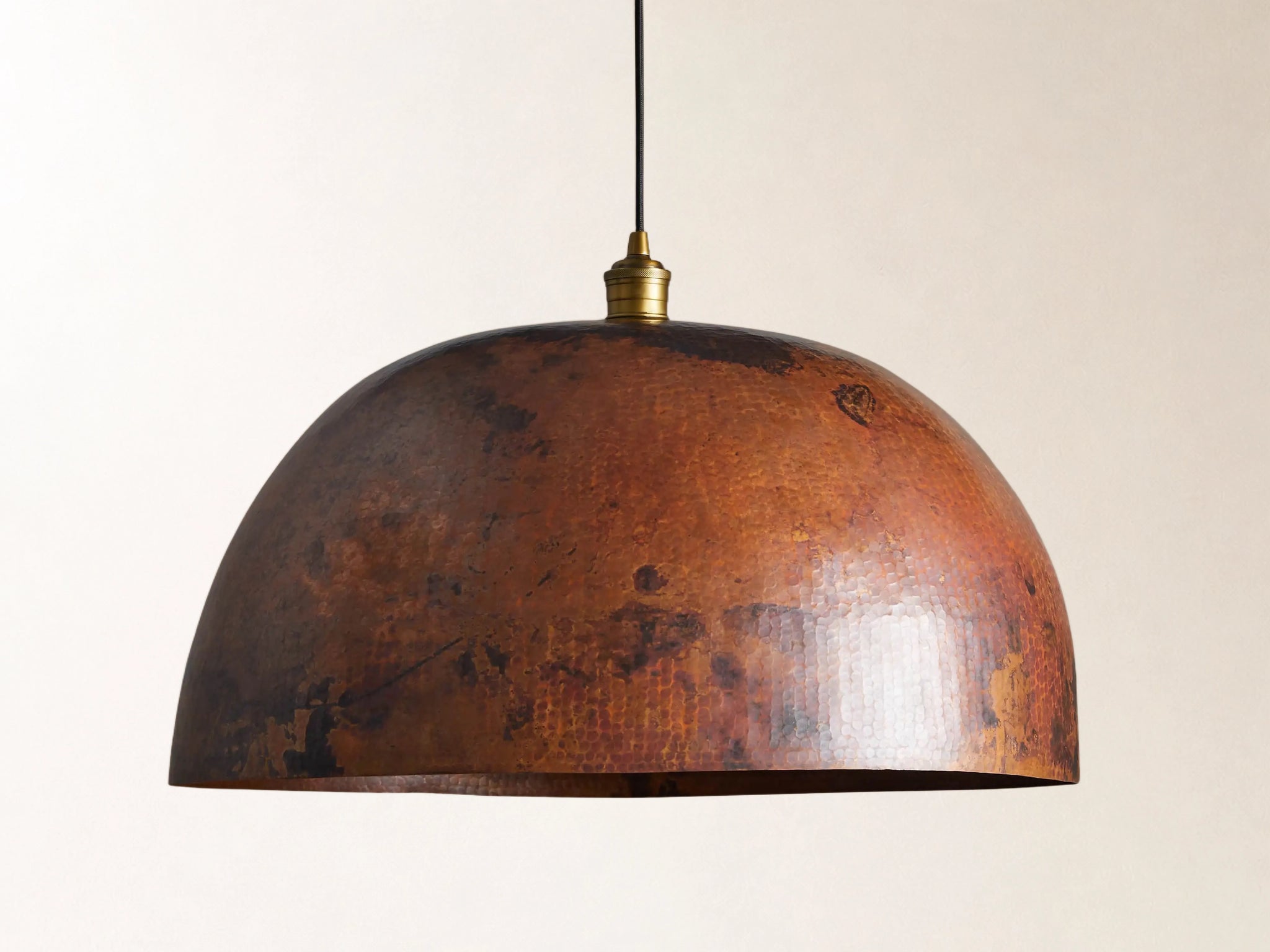 Recycled Metal Dome Pendant