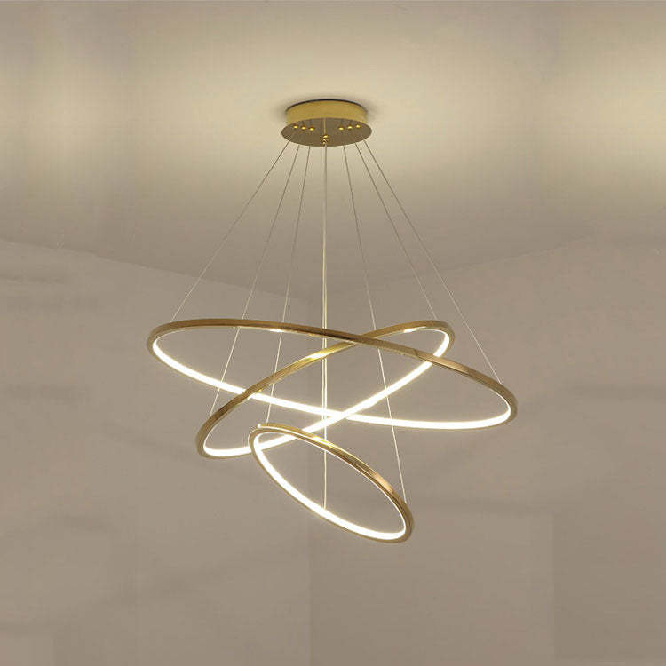 Modern Gold Multi Rings Chandelier Secondary image