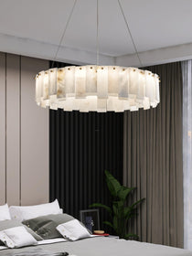 Halos Alabaster Round/Square Chandelier