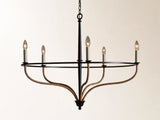 Rosalind Rattan Chandelier in Black
