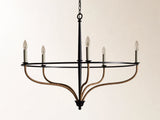 Rosalind Rattan Chandelier in Black
