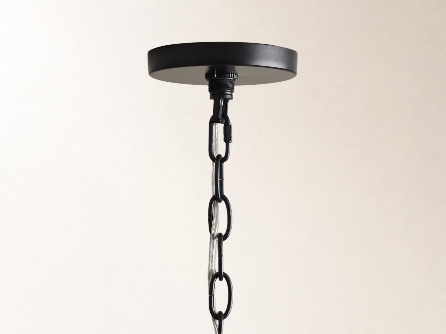Rosalind Rattan Chandelier in Black