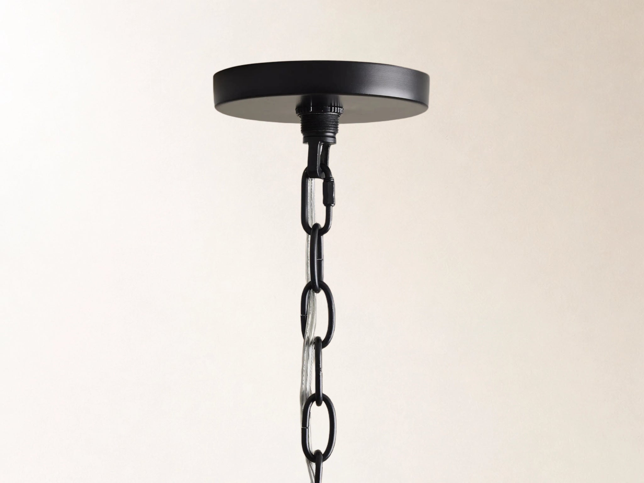 Rosalind Rattan Chandelier in Black