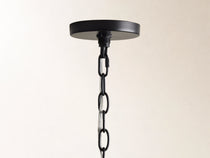 Rosalind Rattan Chandelier in Black
