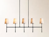 Rhodes 5 Light Linear Chandelier in Bronze