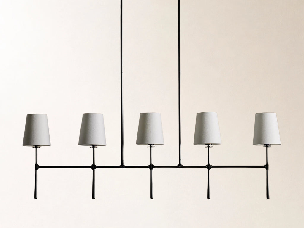 Rhodes 5 Light Linear Chandelier in Bronze