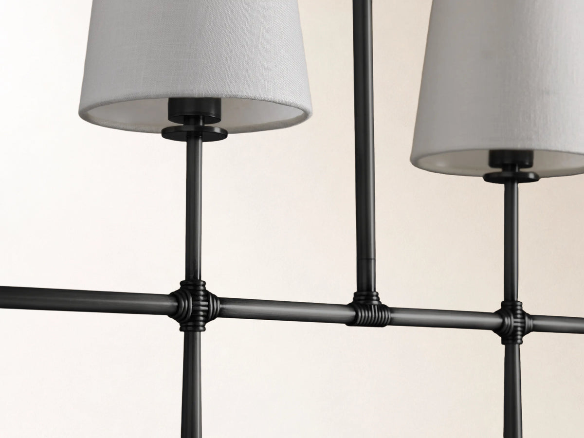 Rhodes 5 Light Linear Chandelier in Bronze