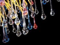 Raindrop Colorful Crystal Long Dining Branch Chandelier