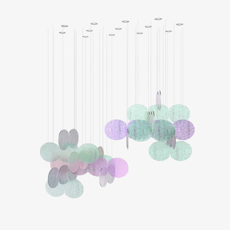 Clouds Iridescent Disc Chandelier Secondary image
