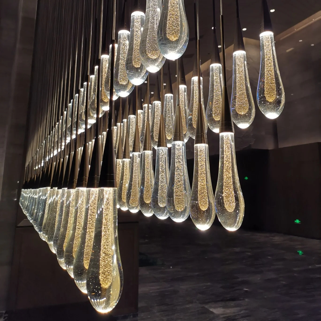 Soltaire Crystal Linear Chandelier 37" 50" 60" 70" 87" 120"W
