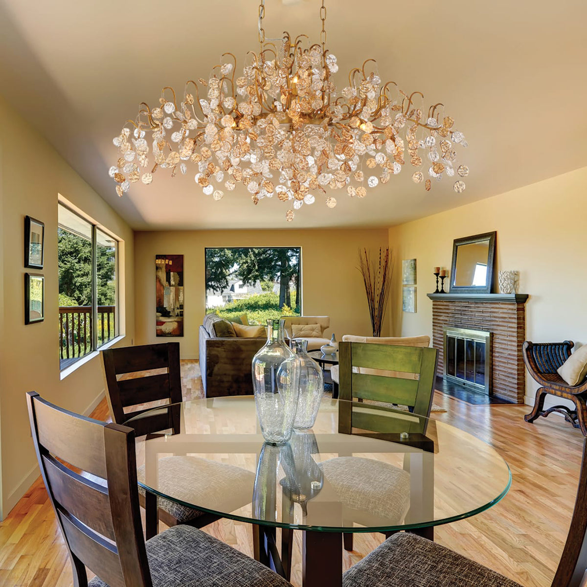 Lignia Branch Linear Chandelier 10 Light 45"W Main image