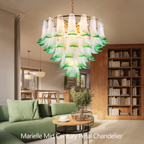 Murano Glass Mid Century Petal Chandelier