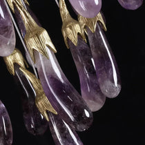 Eggplant-shaped Chandelier Purple Color