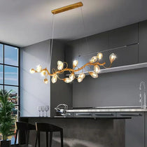 Art Clear Elegance Bubble Branch Linear Chandelier