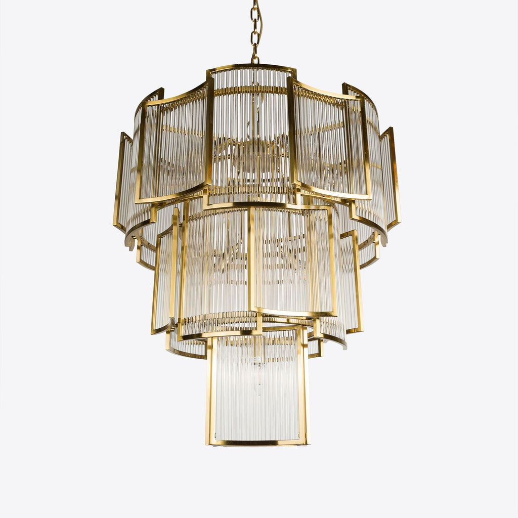 Brass Monte Carlo Grande Chandelier 26.8"