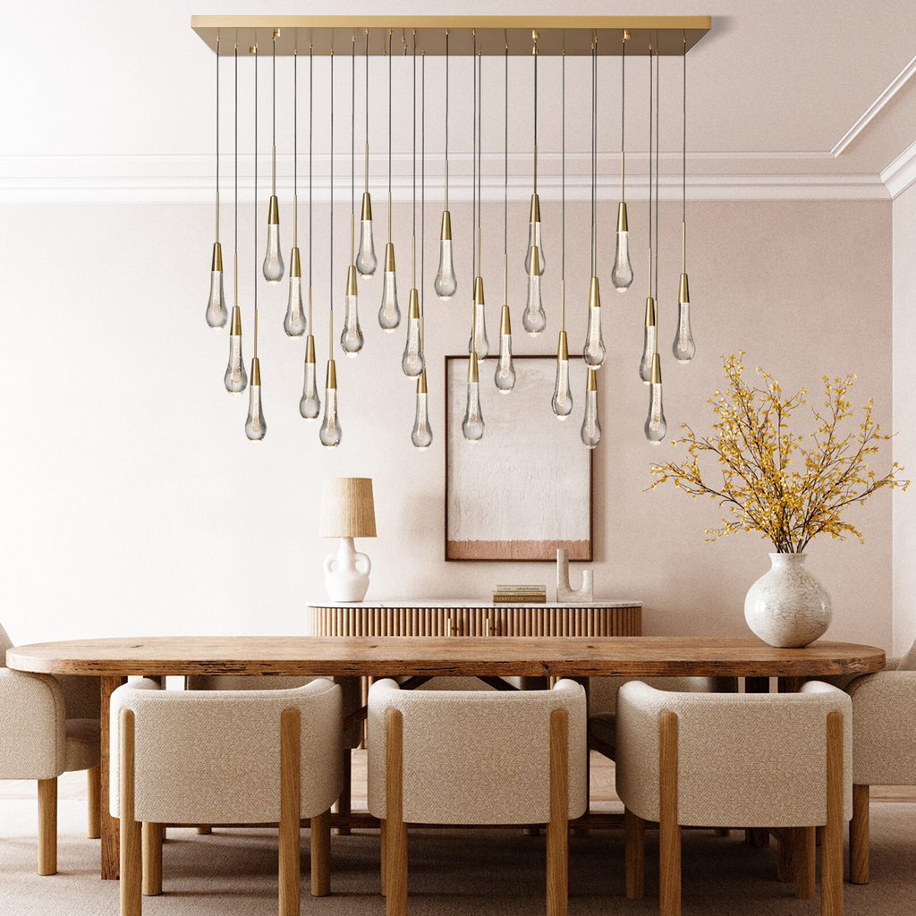 Soltaire Crystal Linear Chandelier 37" 50" 60" 70" 87" 120"W
