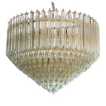 Murano Glass Chandelier – Quadriedri – 265 prisms – Transparent