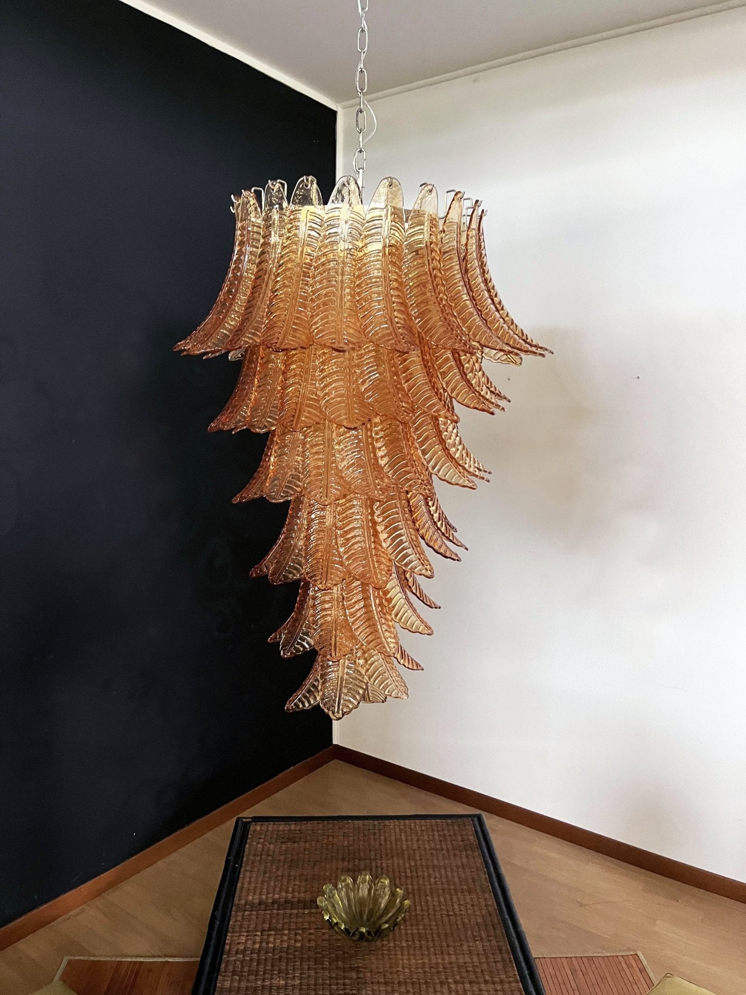 Rosalind Murano Glass Amber Chandelier