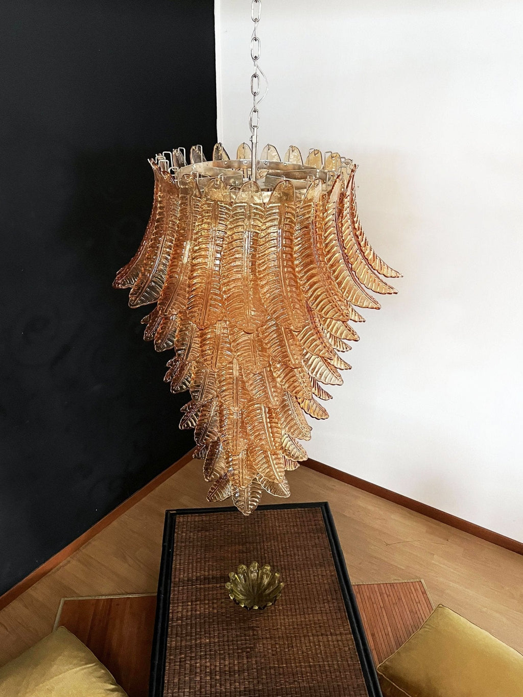 Rosalind Murano Glass Amber Chandelier