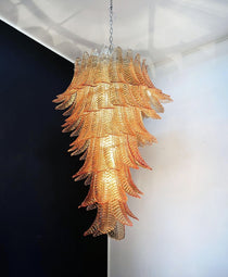 Rosalind Murano Glass Amber Chandelier