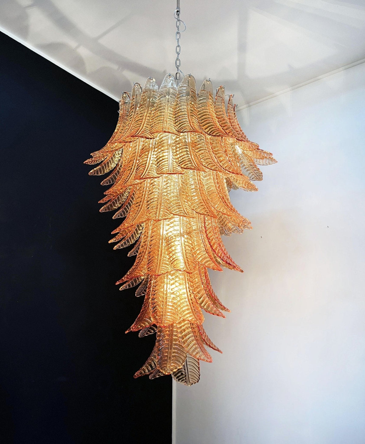 Rosalind Murano Glass Amber Chandelier