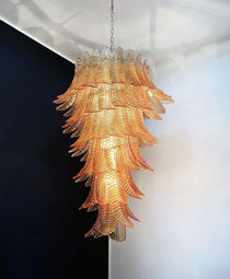 Elegant Rosalind Murano Amber Chandelier - CasaraHouse