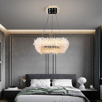 Cervine Quartz Stone Square Geode Quartz Crystal Chandelier