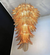 Rosalind Murano Glass Amber Chandelier