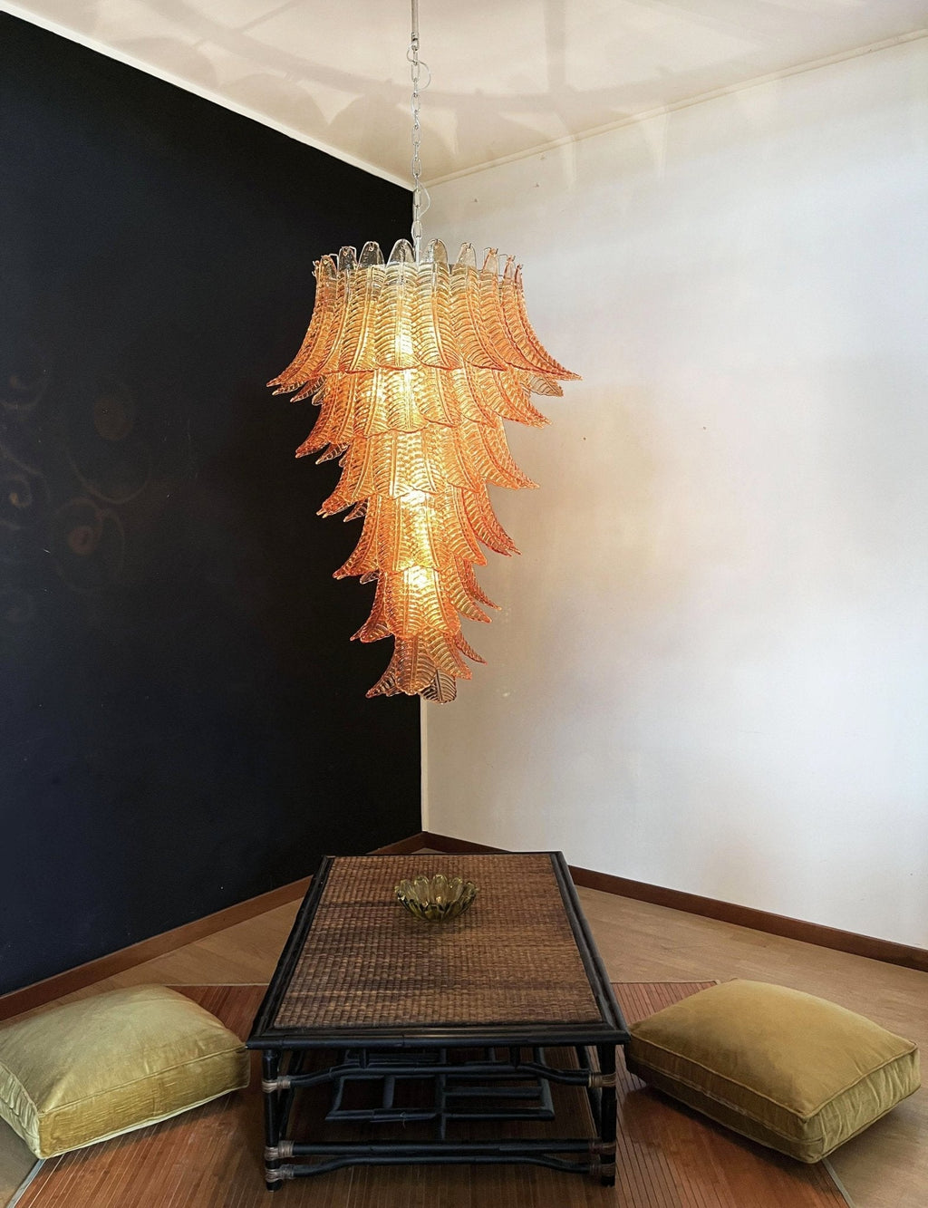Rosalind Murano Glass Amber Chandelier
