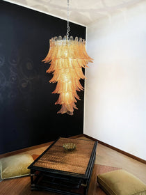 Rosalind Murano Glass Amber Chandelier