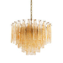 Golden Amber Murano Glass Chandelier