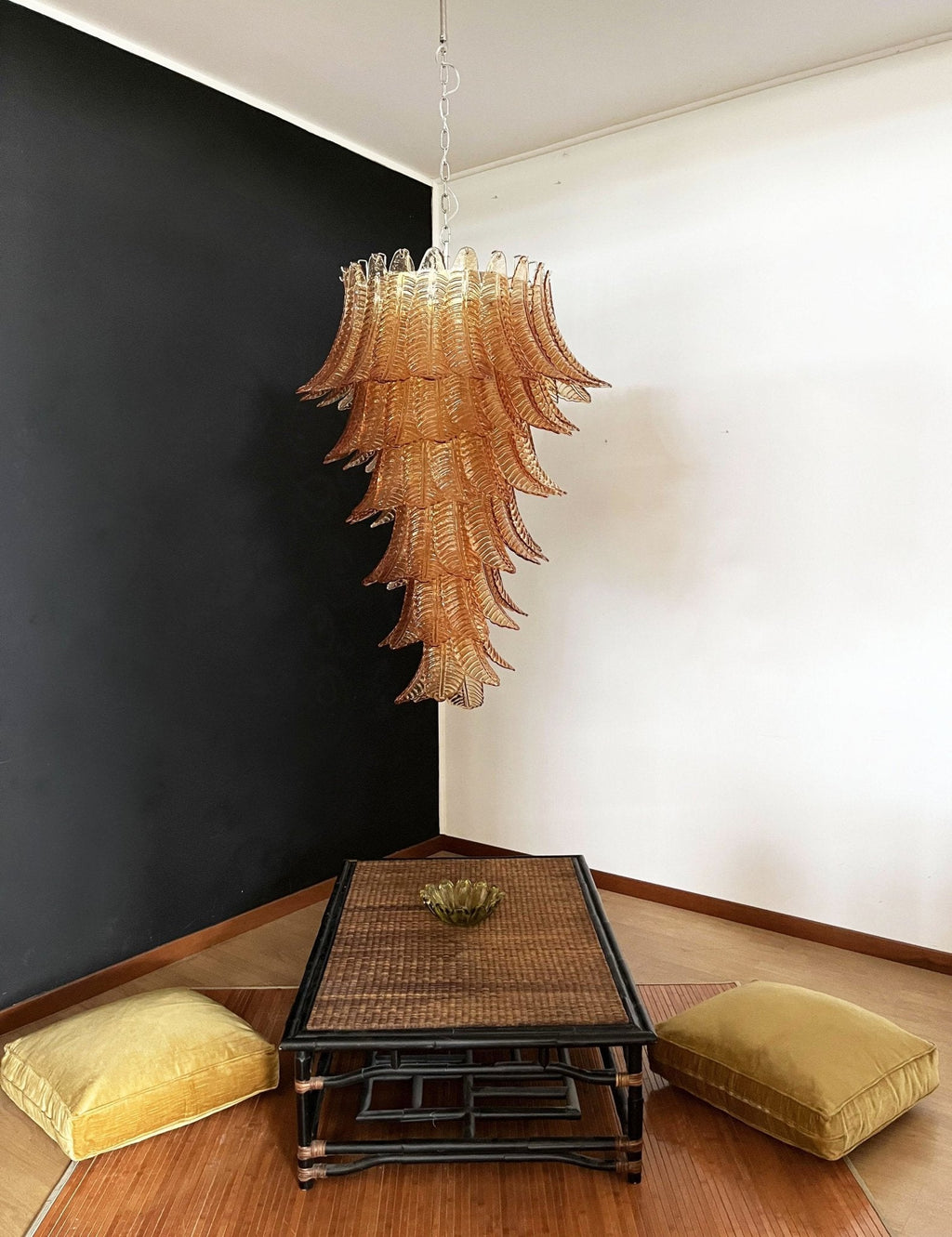 Rosalind Murano Glass Amber Chandelier