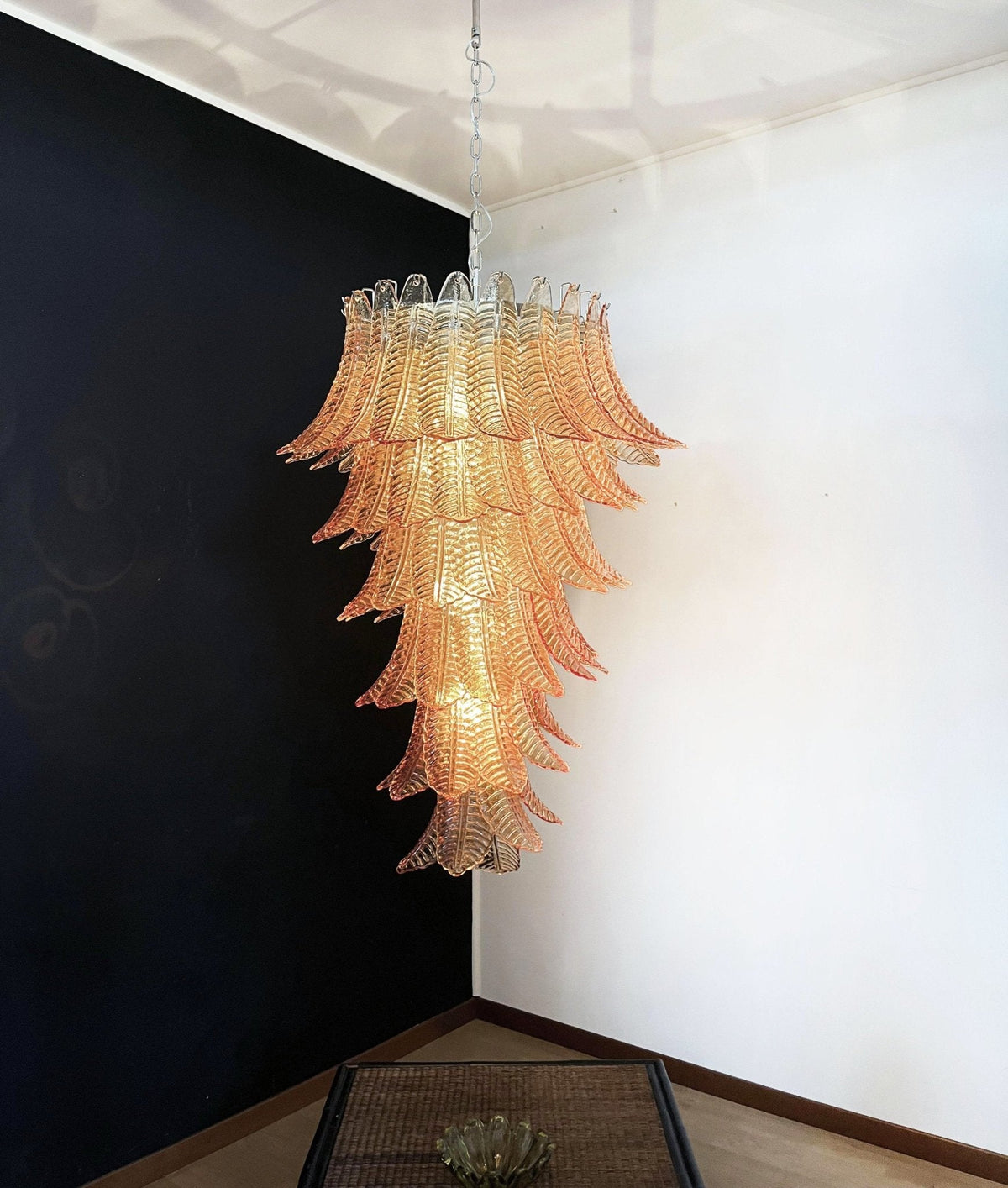 Elegant Rosalind Murano Amber Chandelier - CasaraHouse