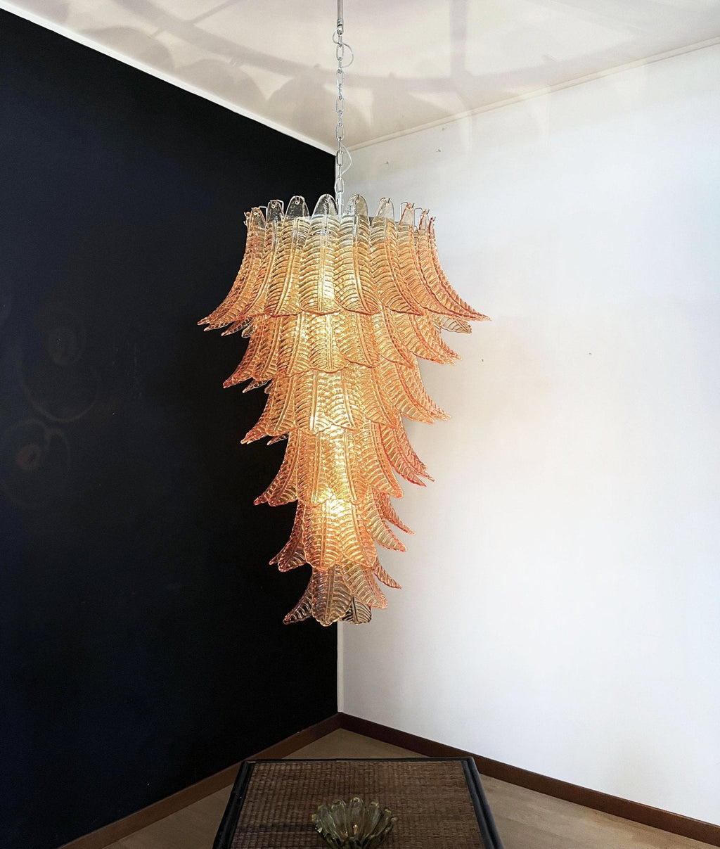 Rosalind Murano Glass Amber Chandelier