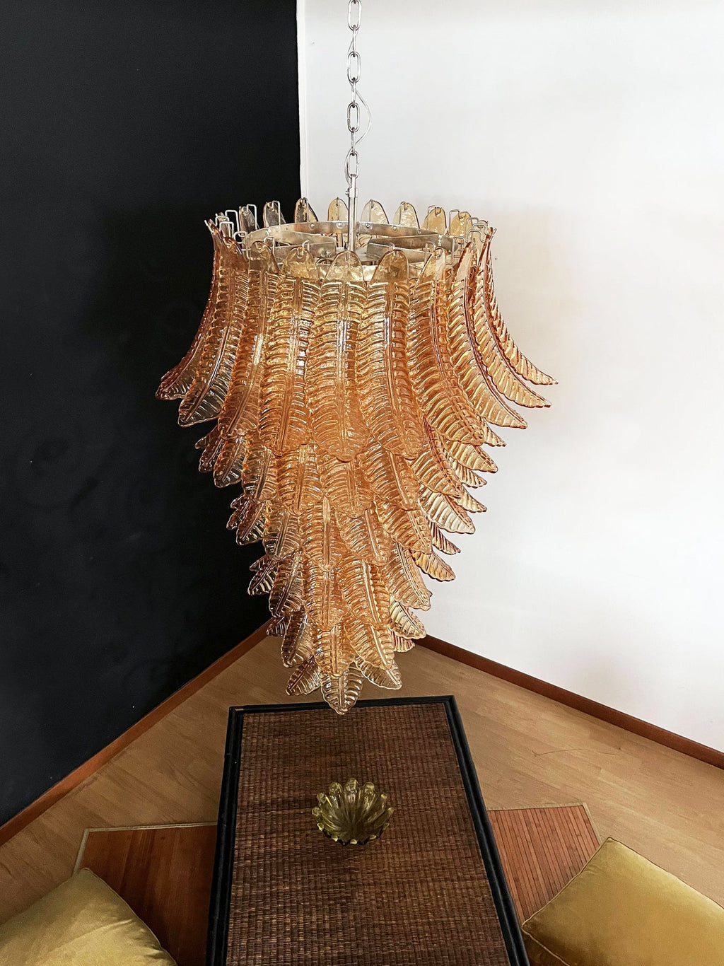 Rosalind Murano Glass Amber Chandelier