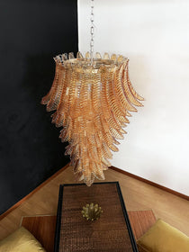 Rosalind Murano Glass Amber Chandelier