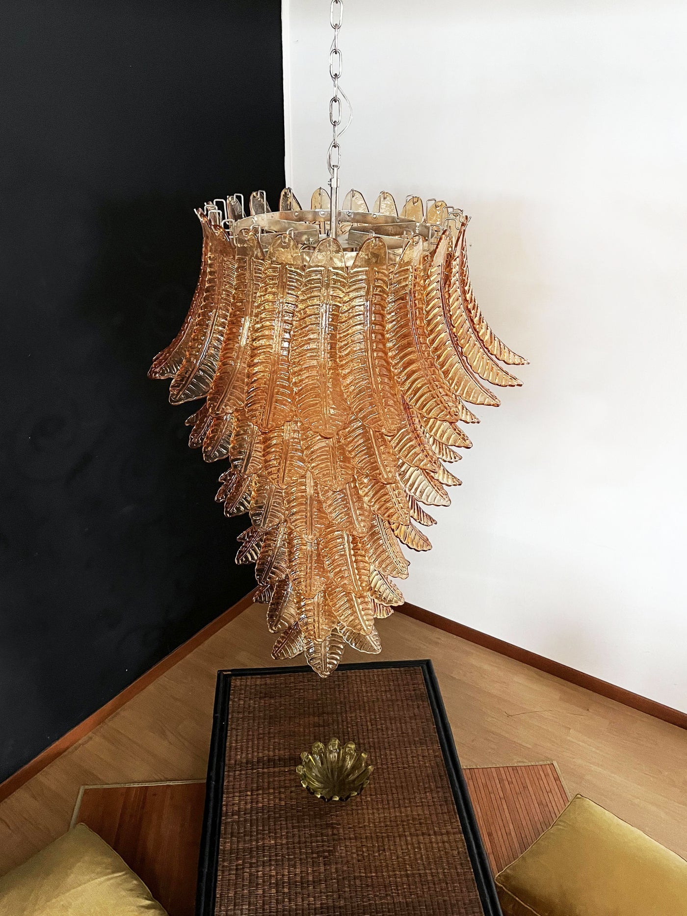 Rosalind Murano Glass Amber Chandelier