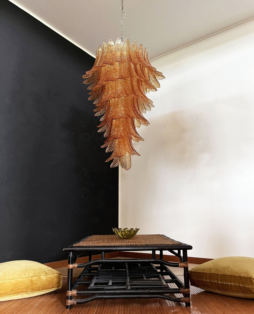 Rosalind Murano Glass Amber Chandelier