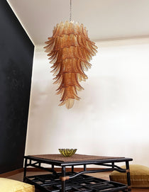 Rosalind Murano Glass Amber Chandelier