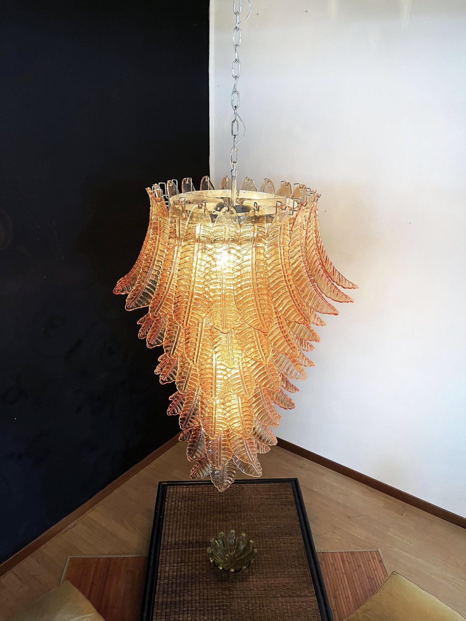 Rosalind Murano Glass Amber Chandelier