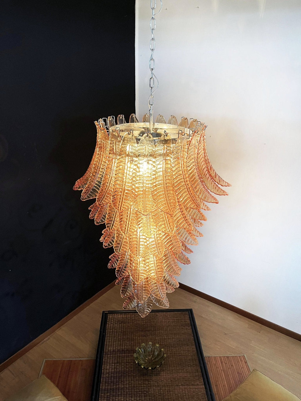 Elegant Rosalind Murano Amber Chandelier - CasaraHouse