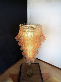 Elegant Rosalind Murano Amber Chandelier - CasaraHouse