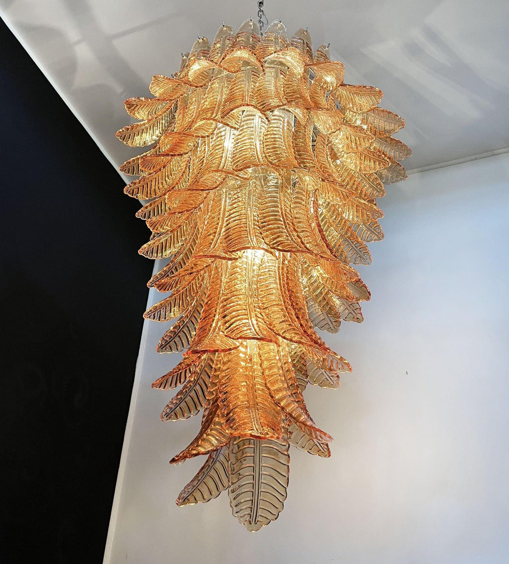 Rosalind Murano Glass Amber Chandelier