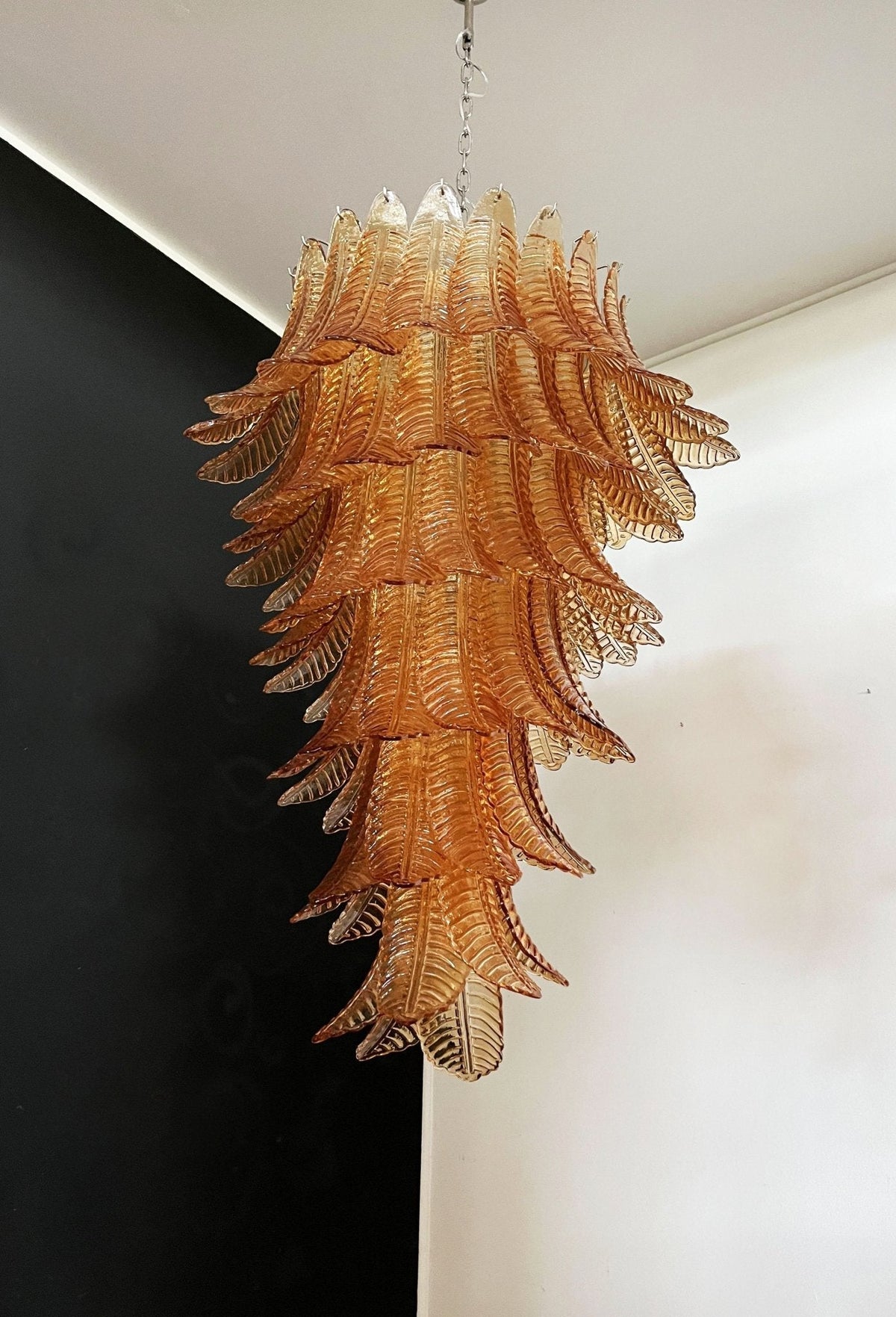 Rosalind Murano Glass Amber Chandelier
