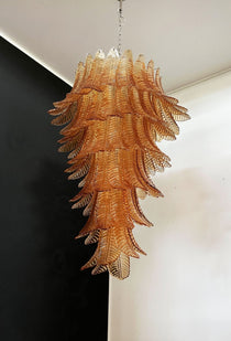Elegant Rosalind Murano Amber Chandelier - CasaraHouse
